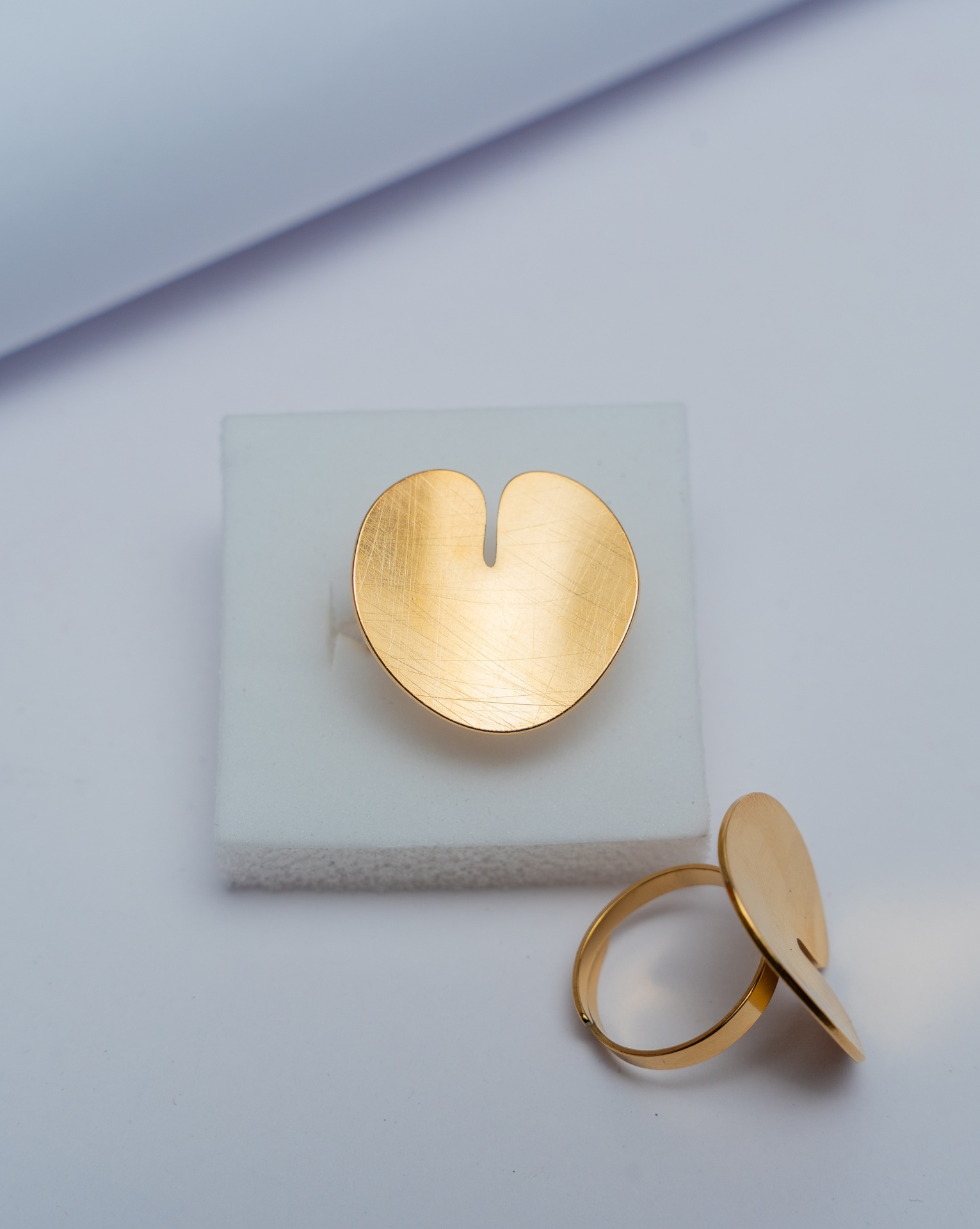 Gold Heart Statement Ring