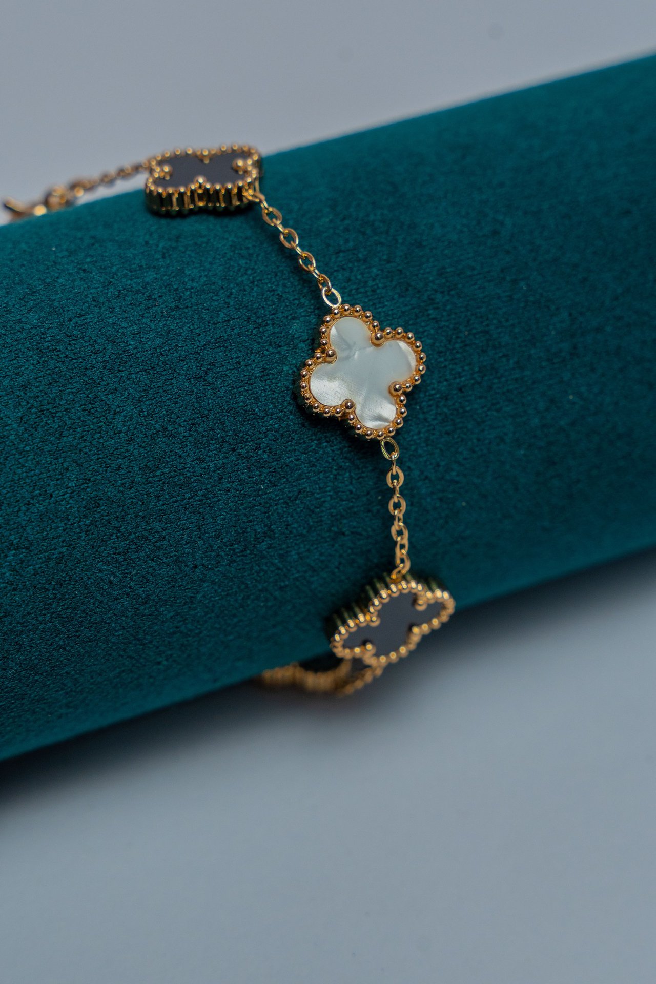 Gold-Tone Van Cleef Beaded Bracelet