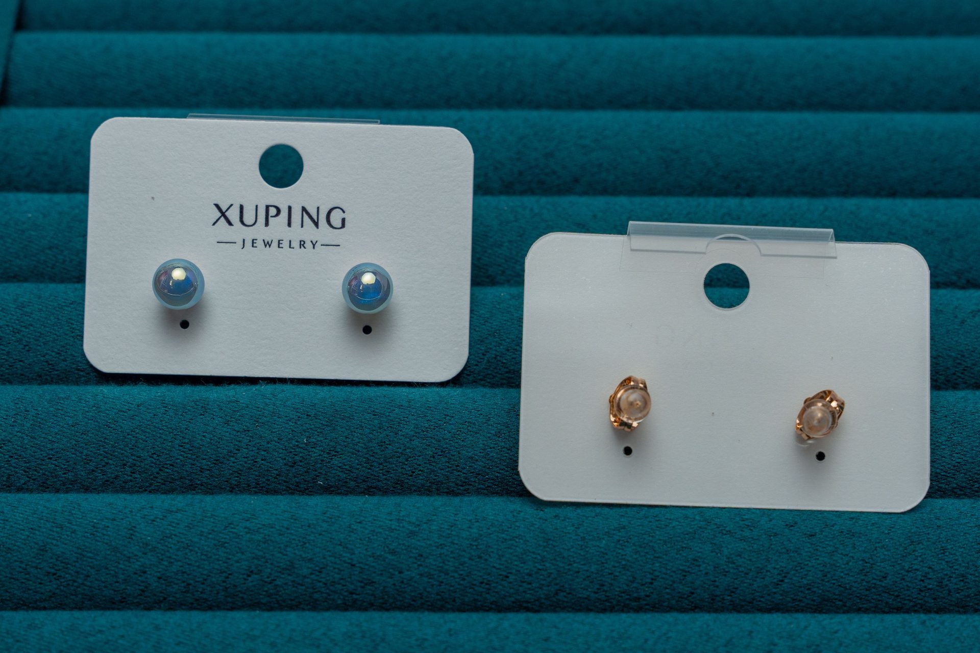 Blue Pearl Stud Earrings