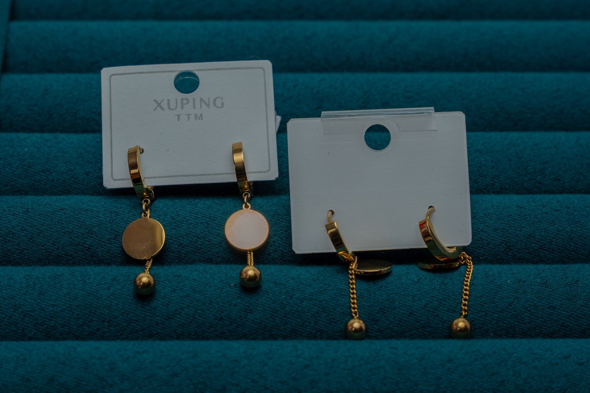 Gold-Tone Ball Drop Earrings