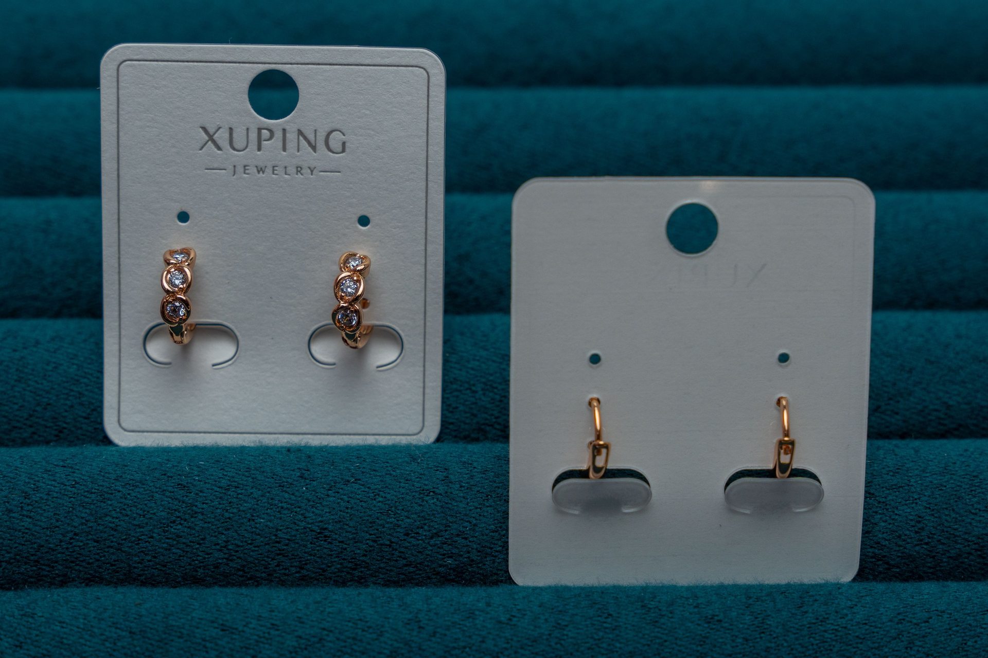 Gold-Tone Crystal Hoop Earrings