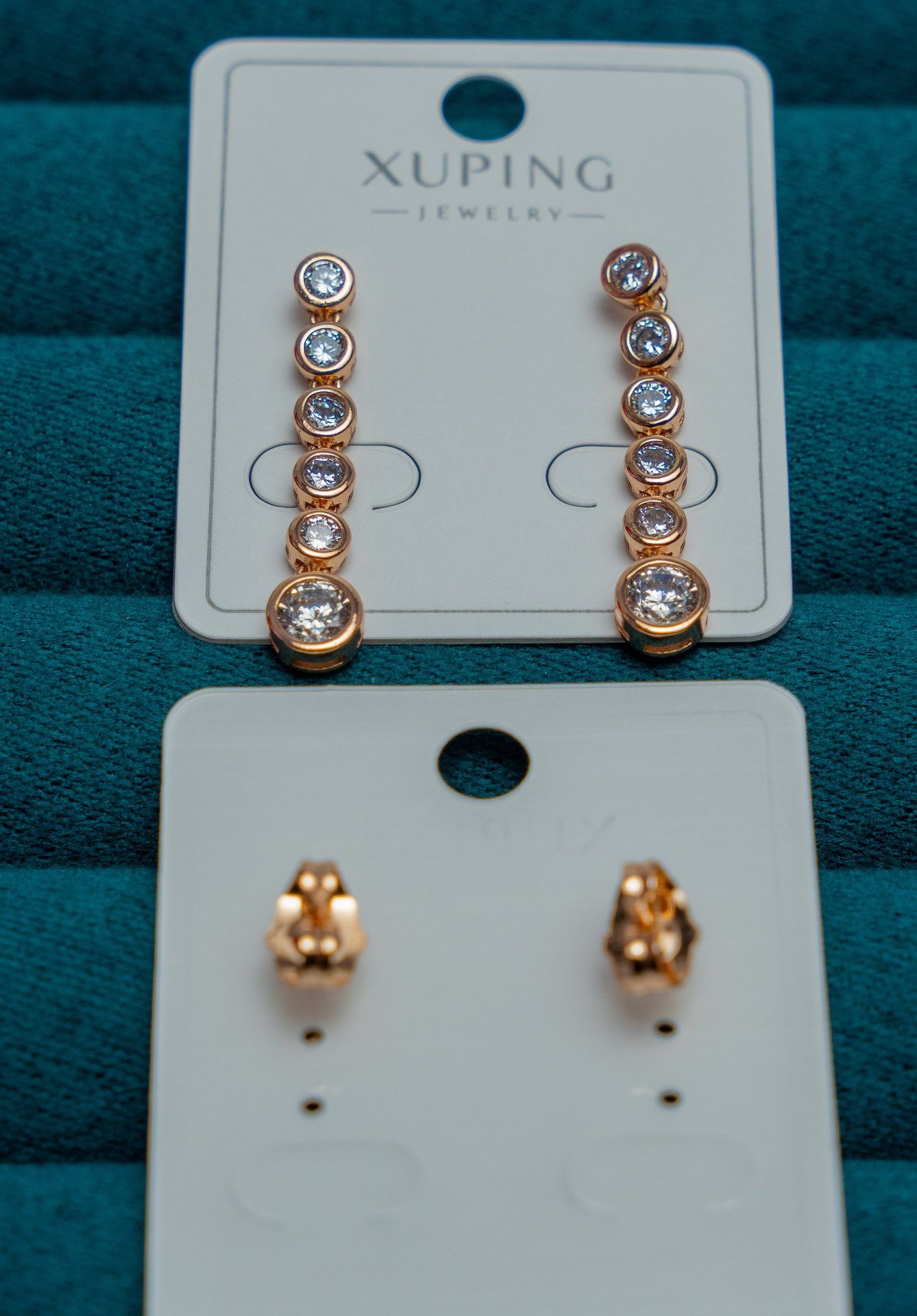 Gold-Tone Crystal Linear Drop Earrings