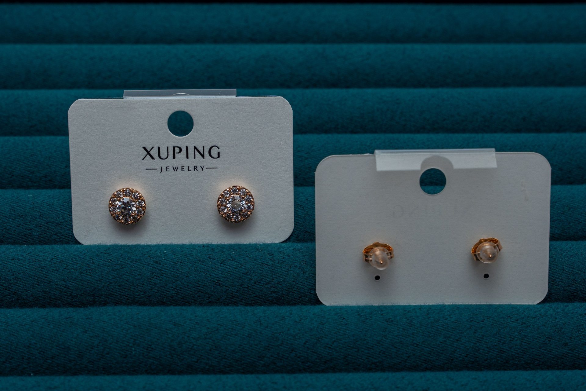 Gold-Tone Crystal Stud Earring Set