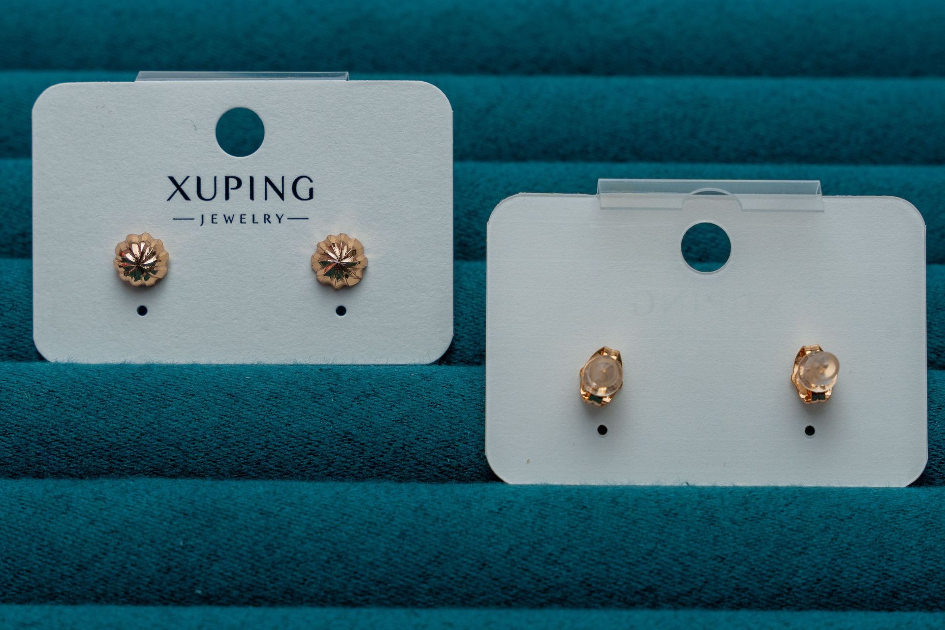 Gold-Tone Flower Stud Earrings
