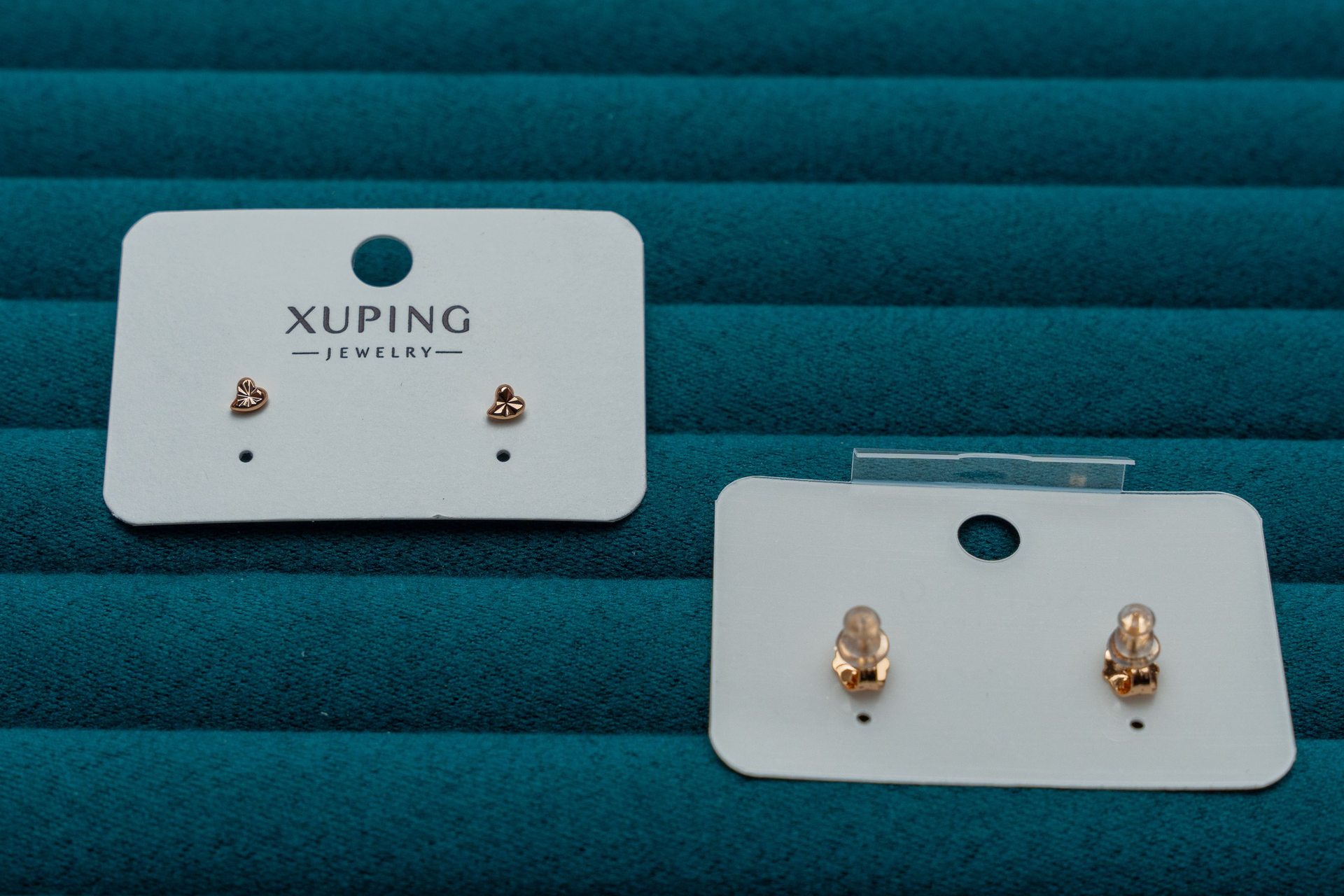 Gold-Tone Heart Stud Earrings