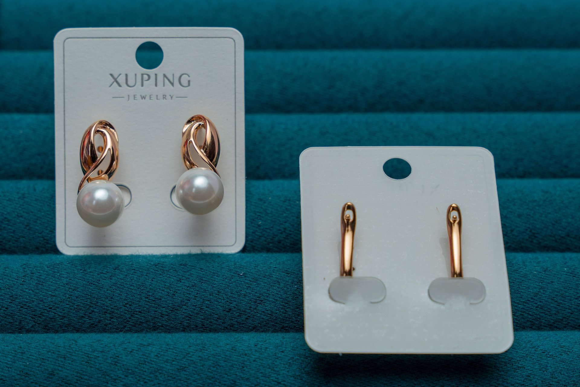 Gold-Tone Pearl Drop Earrings