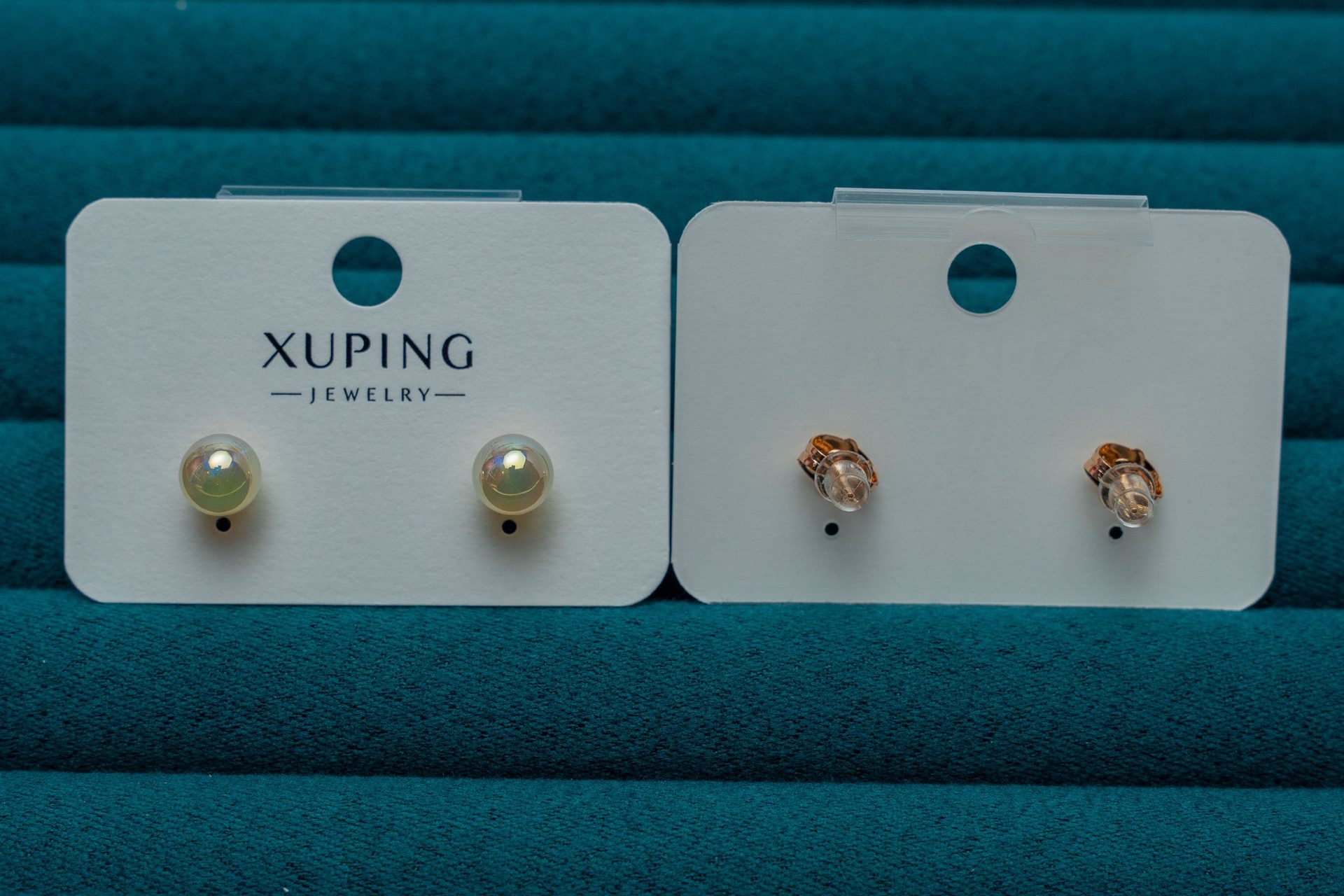 Gold-Tone and Rose Gold Stud Earring Set