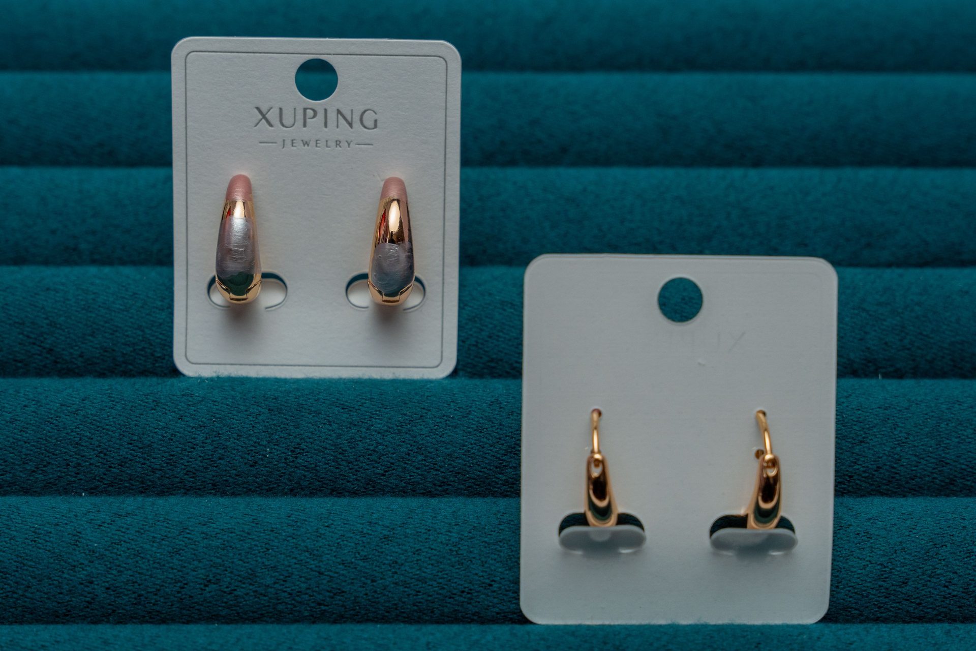 Gold-Tone Teardrop Hoop Earrings Set
