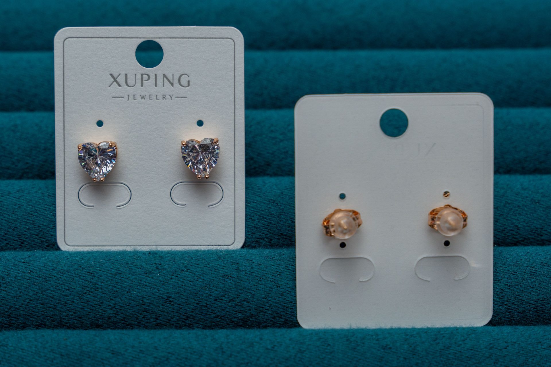 Heart Crystal Stud Earrings