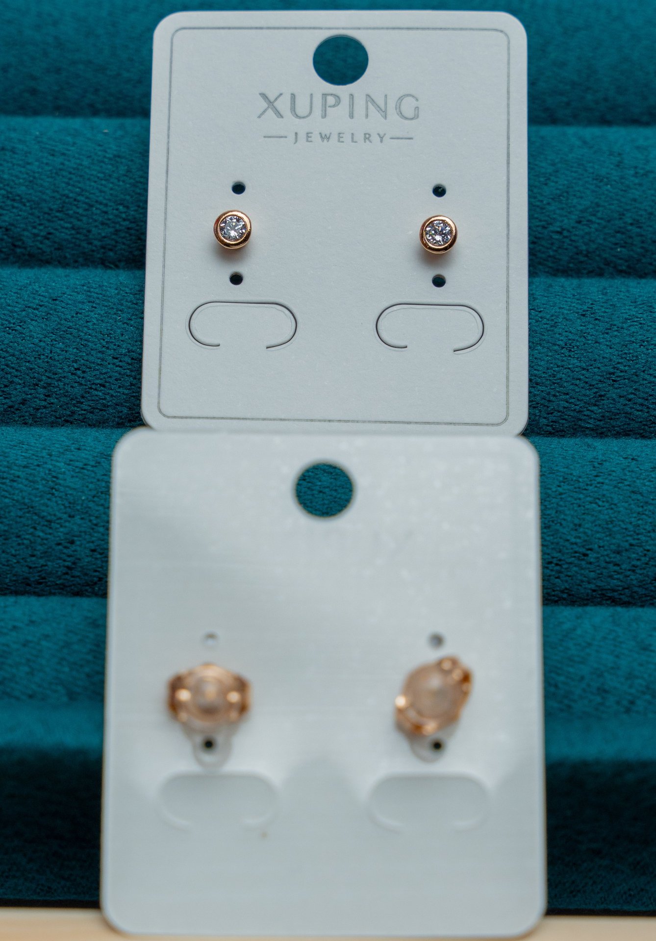 Rose Gold Crystal Stud Earrings