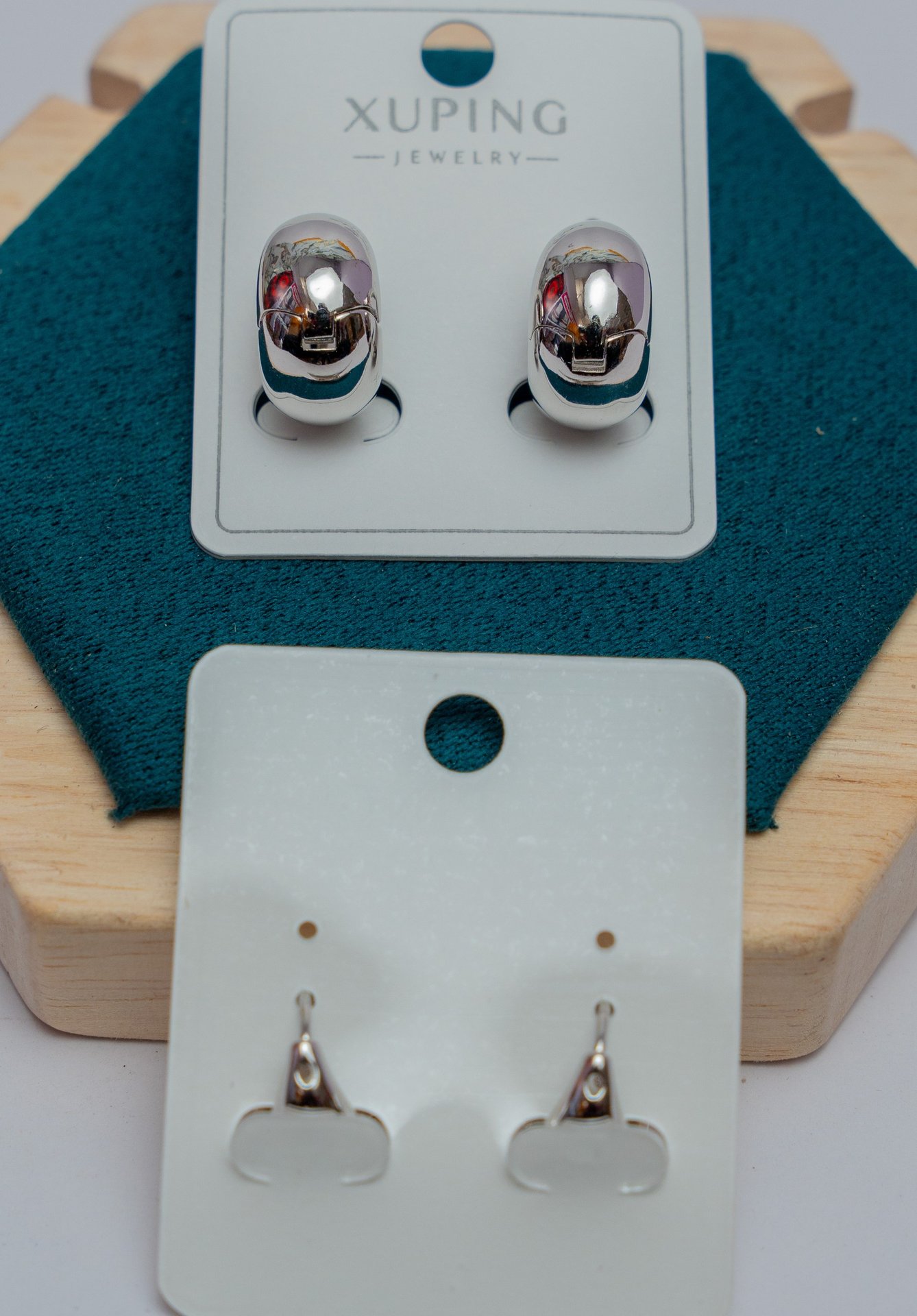Silver-Tone Chunky Hoop Earrings