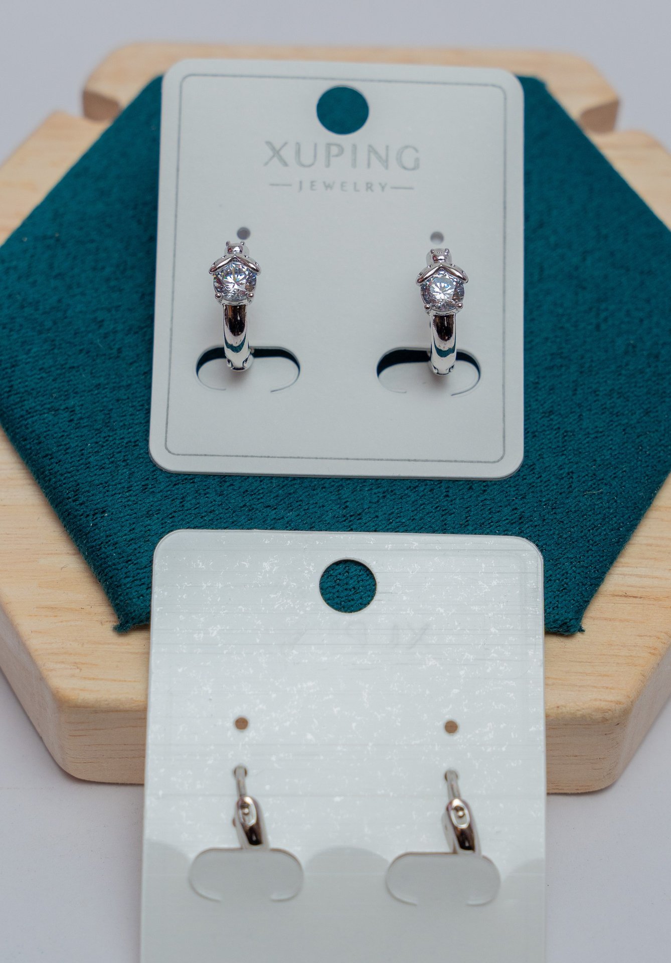 Silver Crystal Stud Earrings