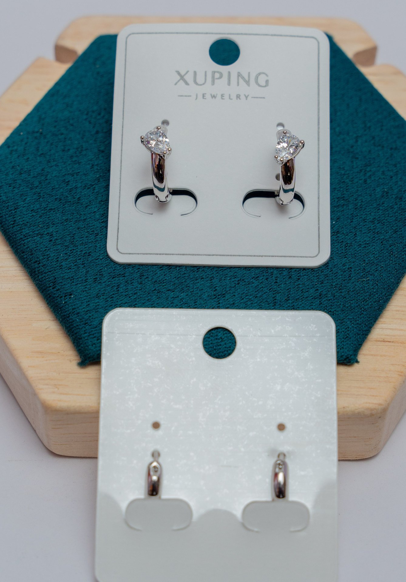 Silver Cubic Zirconia Huggie Earrings