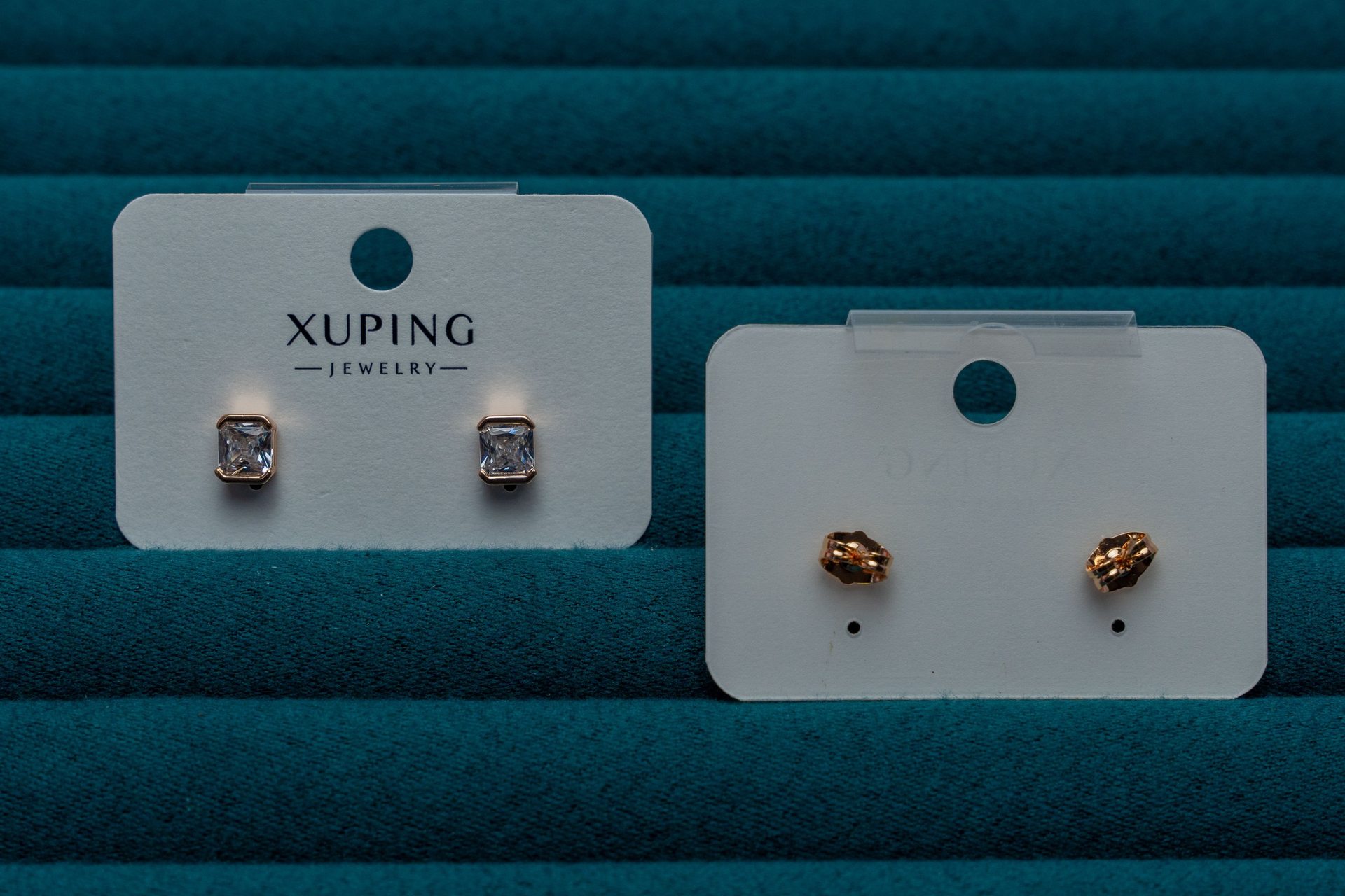 Square Crystal Stud Earrings