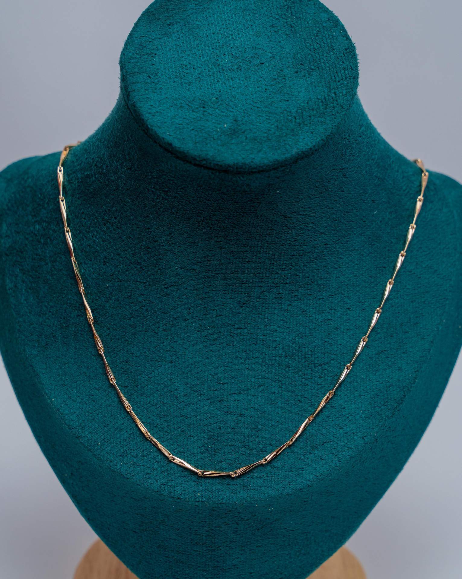 Gold-Tone Bar Link Chain Necklace