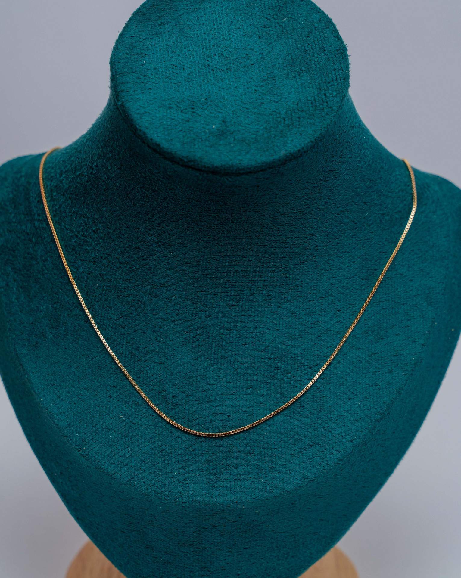 Gold-Tone Box Chain Necklace