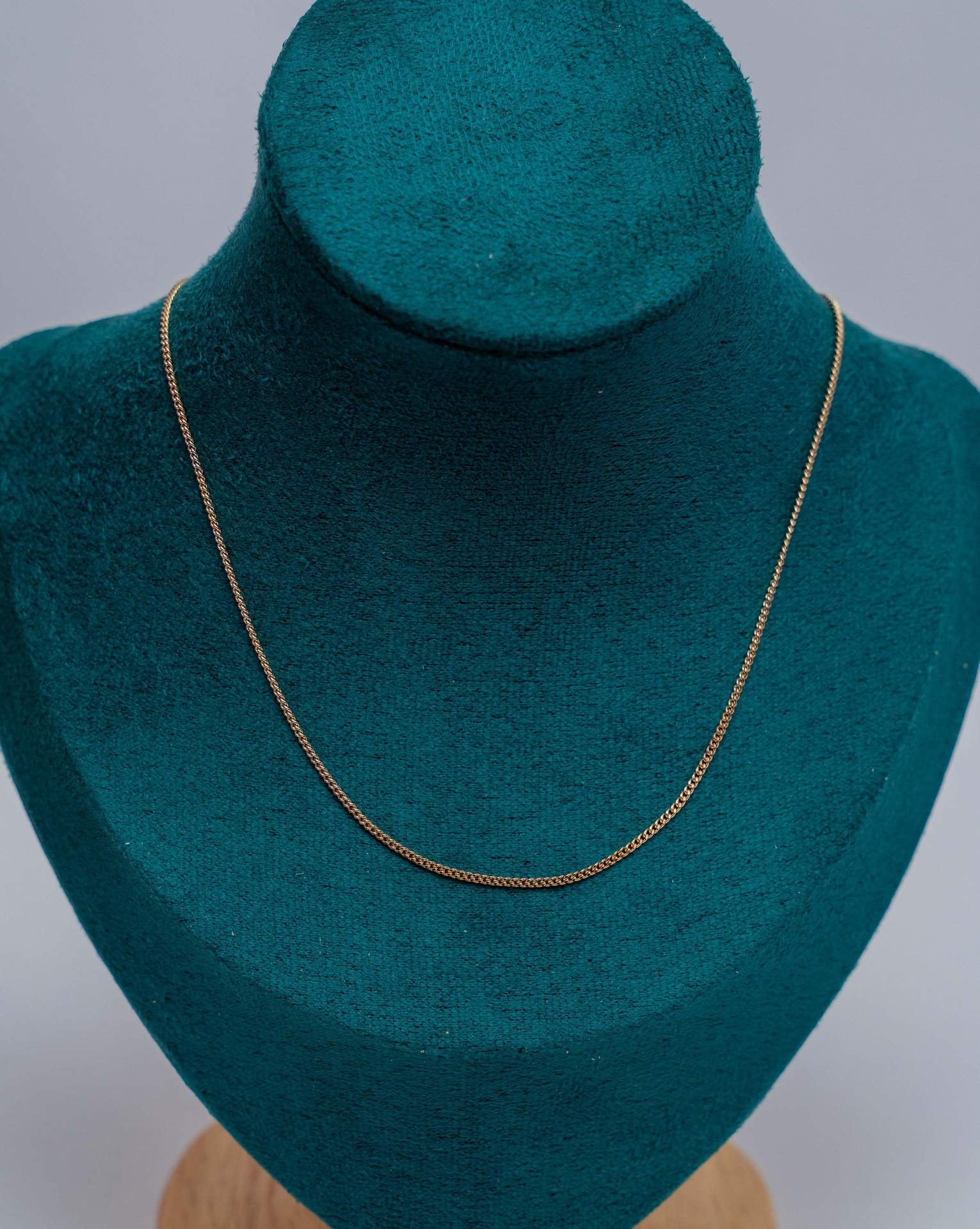 Gold Curb Chain Necklace