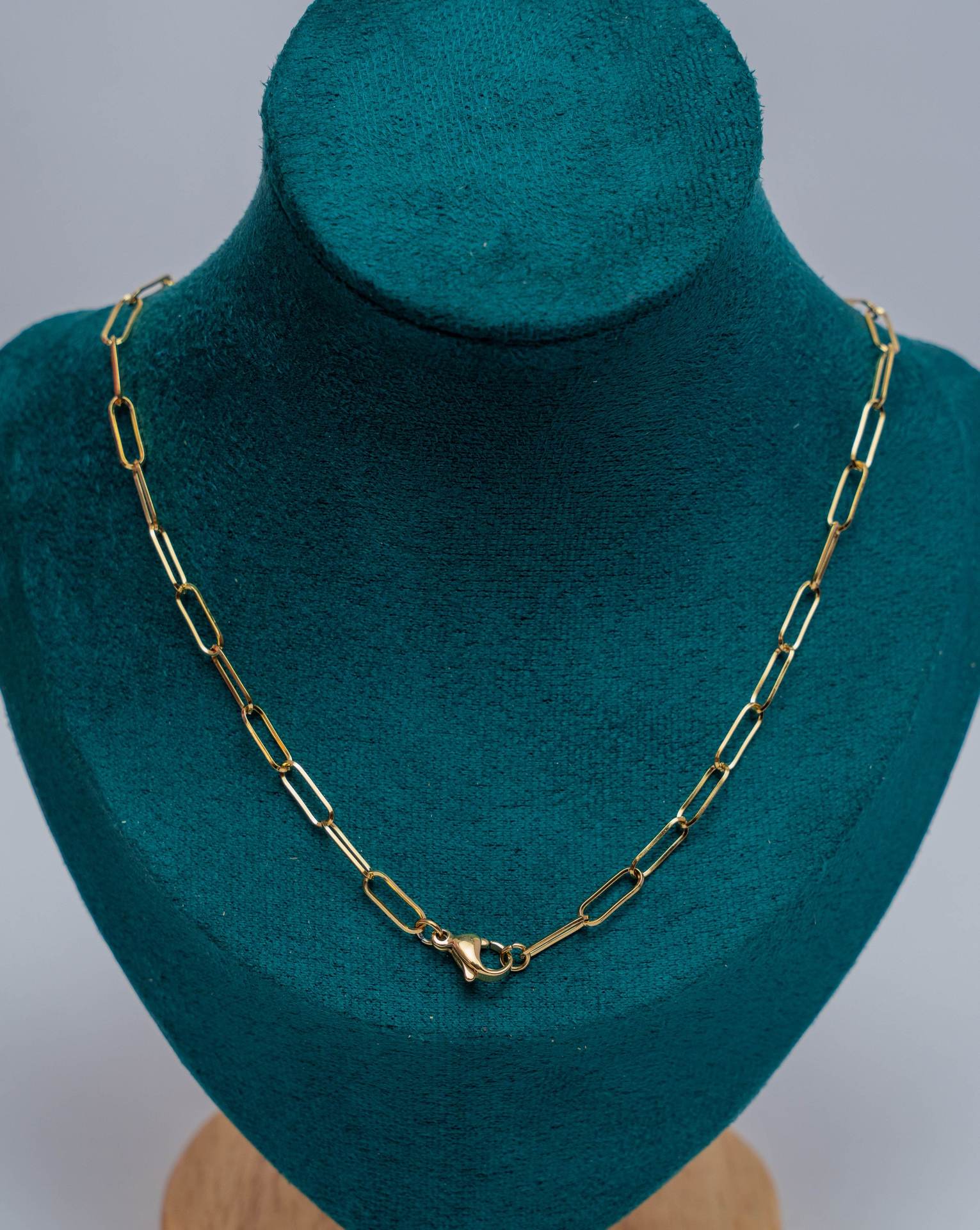 Gold Paperclip Chain Necklace