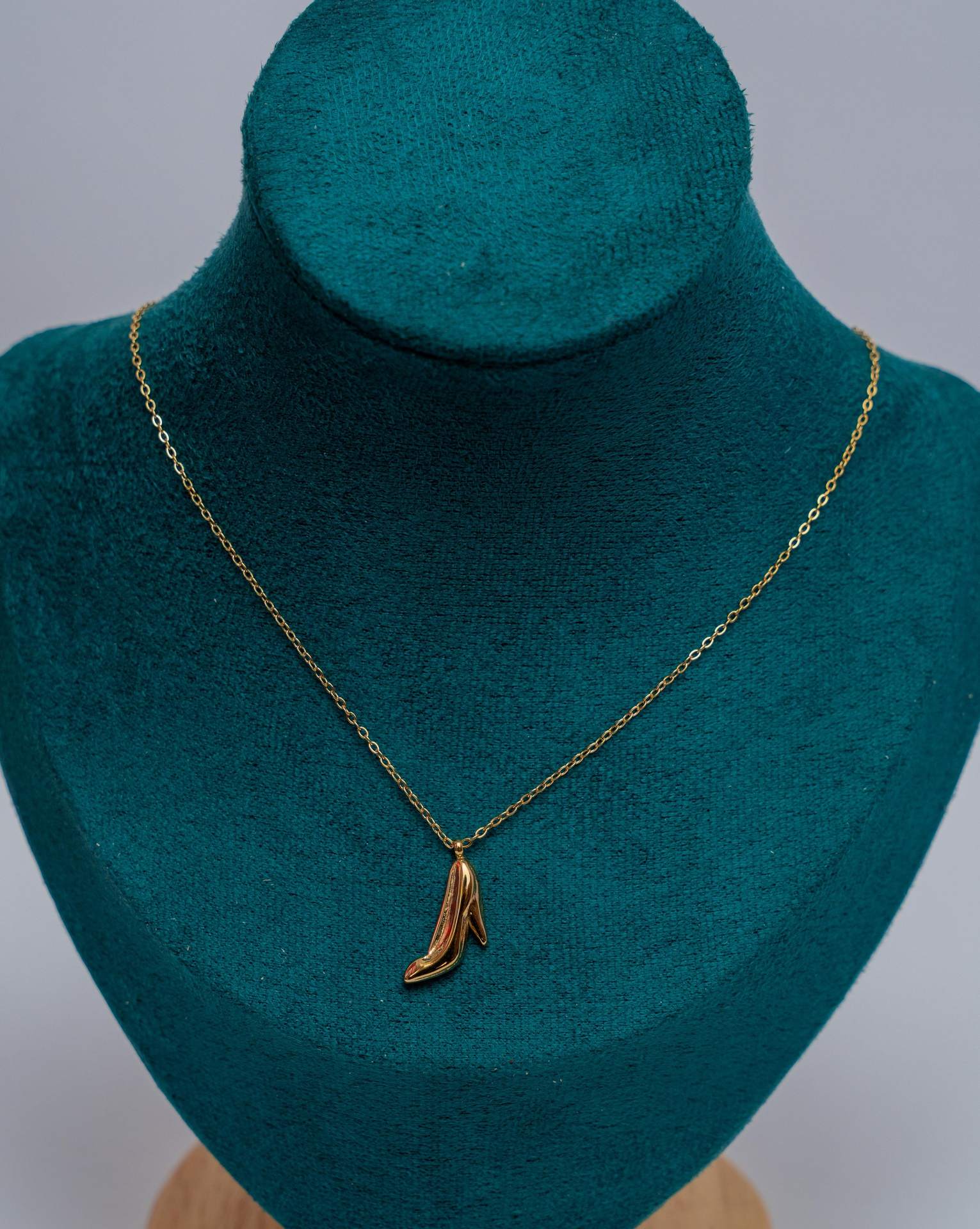 Gold-Tone Shoe Pendant Necklace
