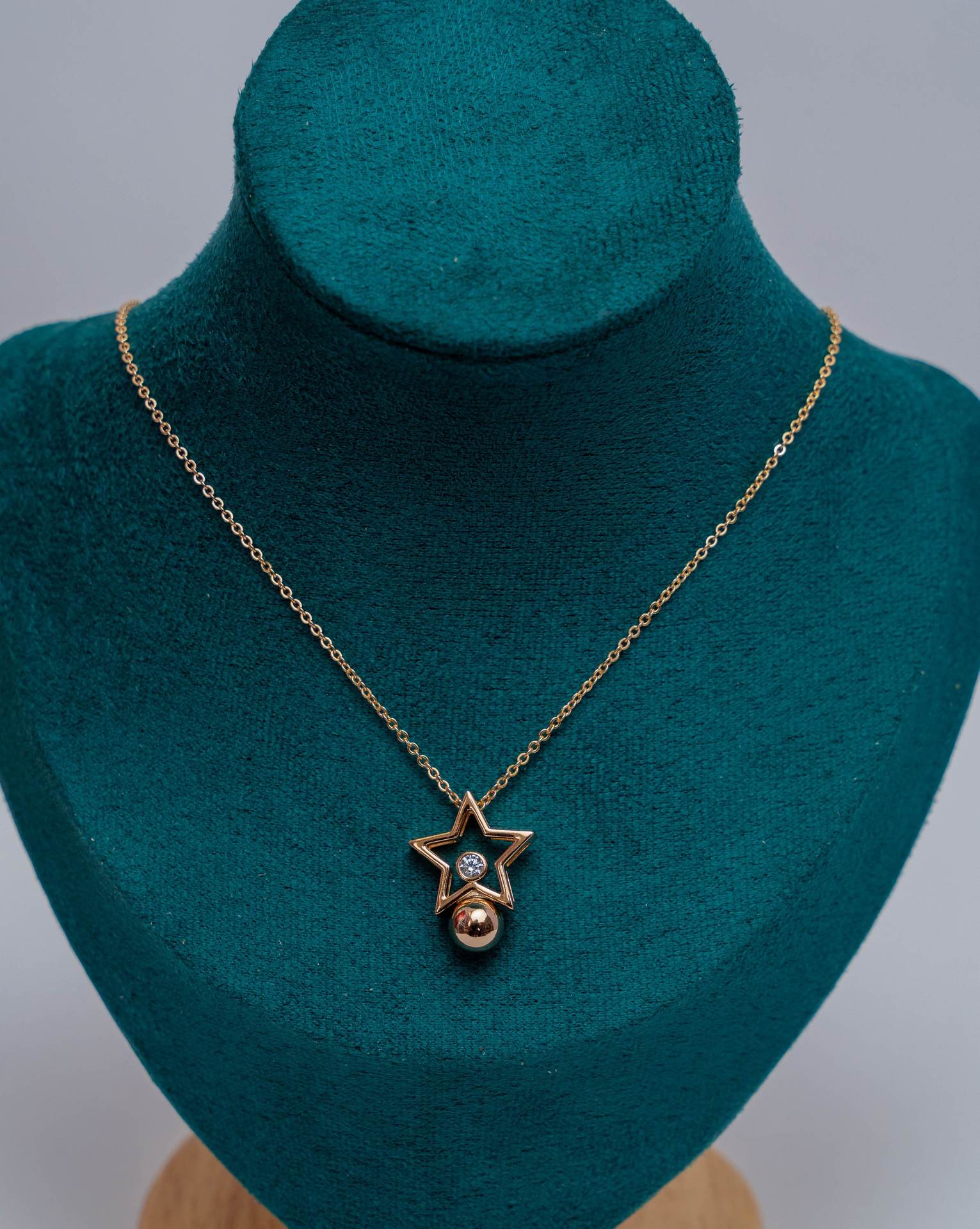 Gold-Tone Star Pendant Necklace