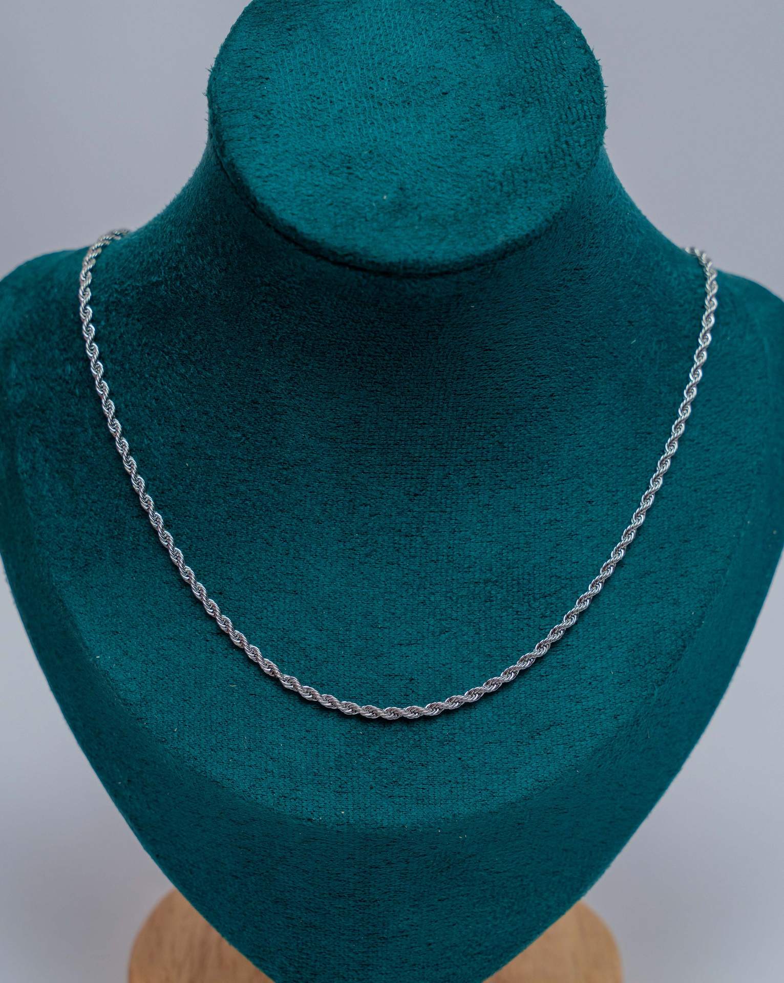 Silver Rope Chain Necklace