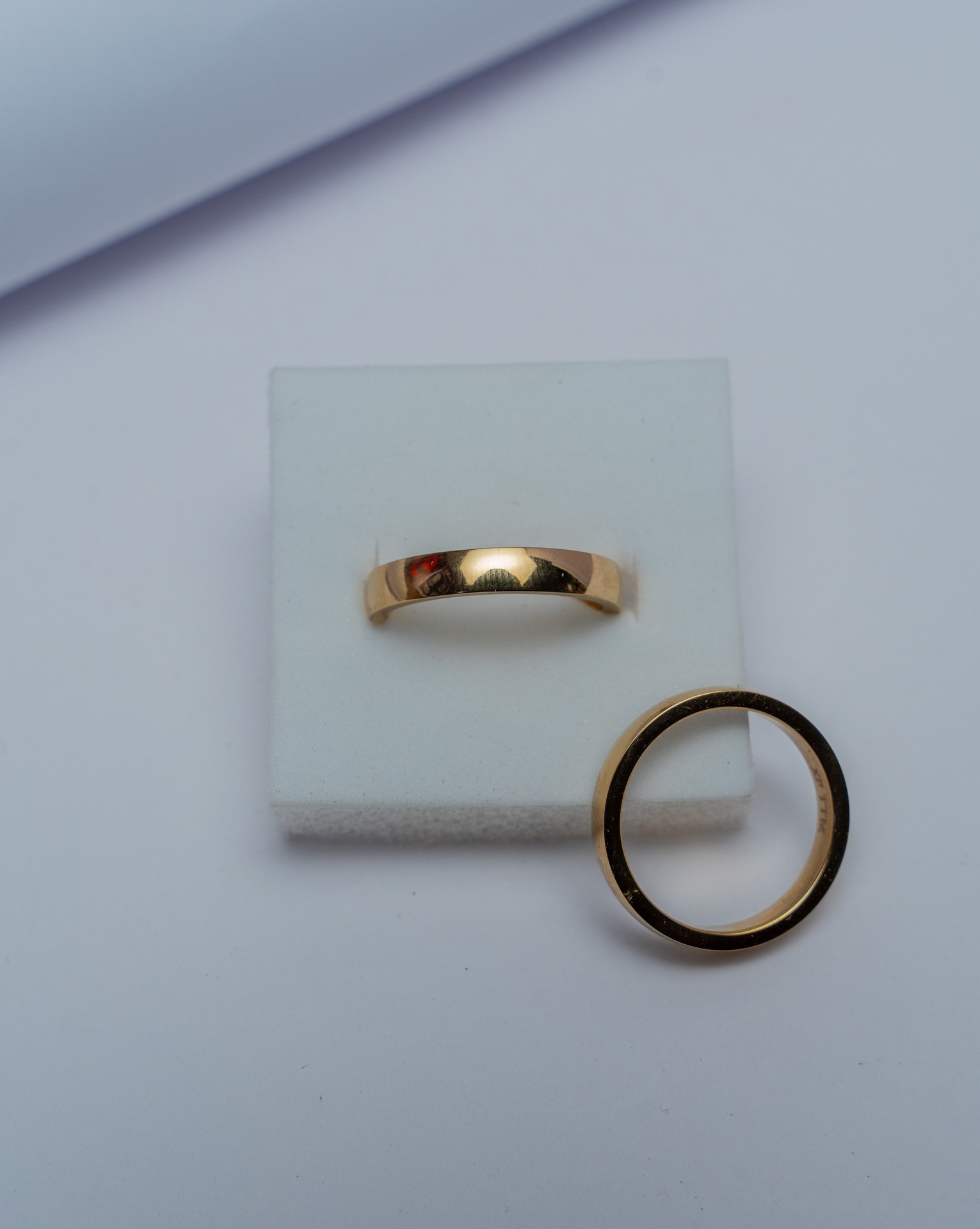 Gold Band Ring Duo