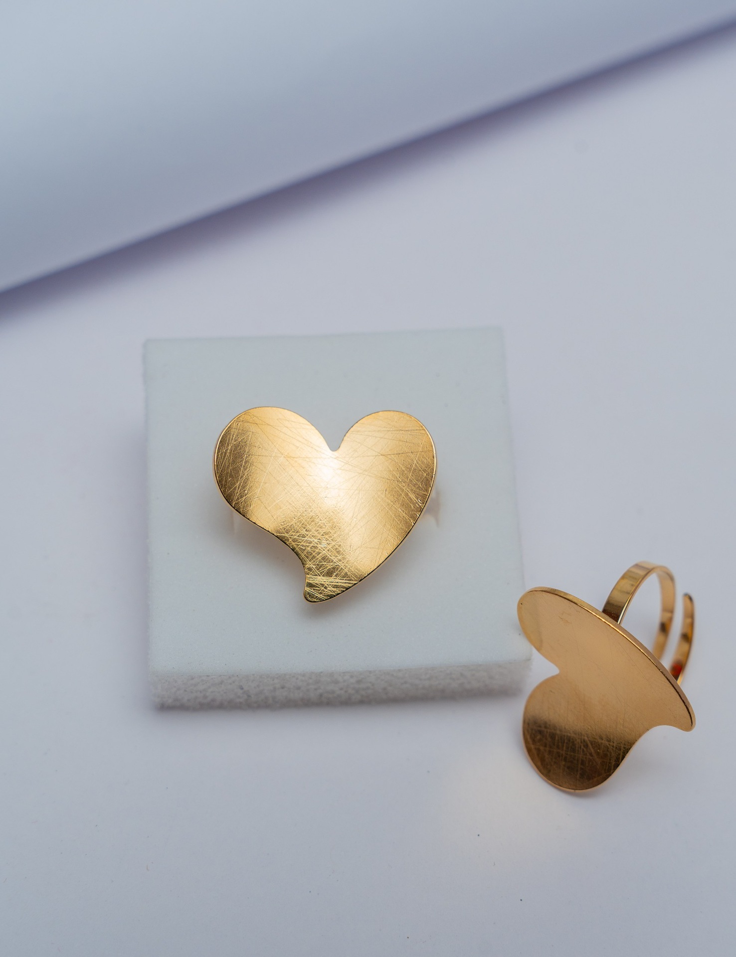 Gold Heart Statement Ring