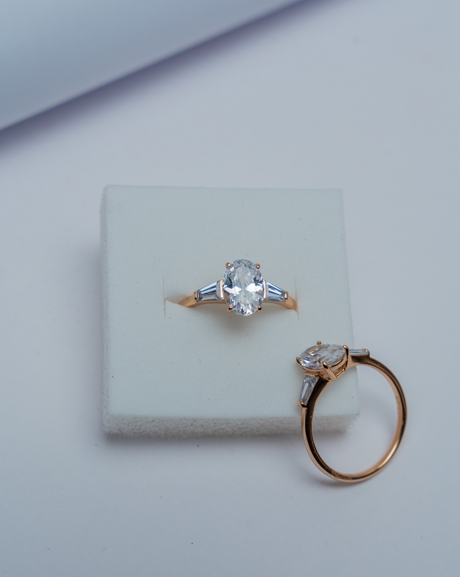 Rose Gold Oval Cut Engagement Ring
