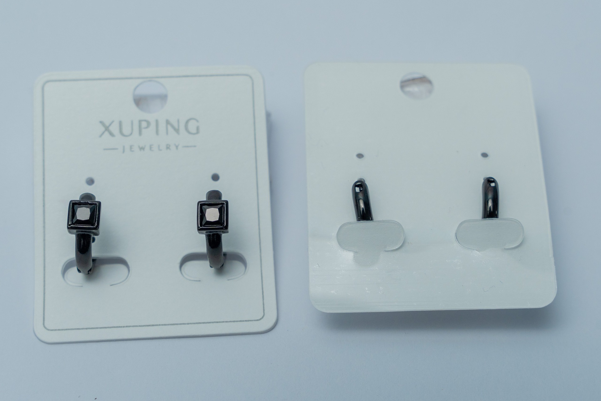 Black Square Stud Earring Set