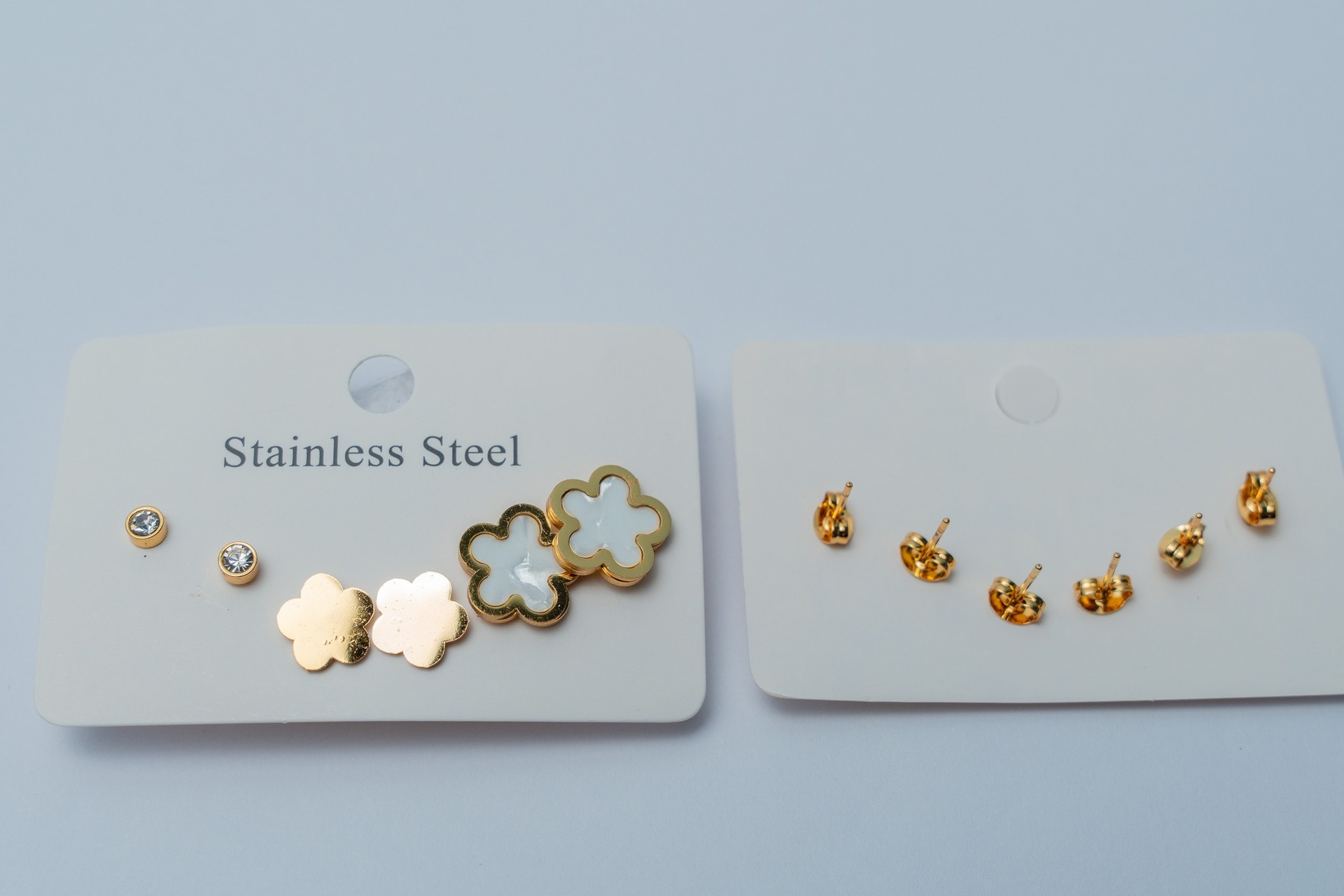 Stainless Steel Flower Stud Earring Bundle