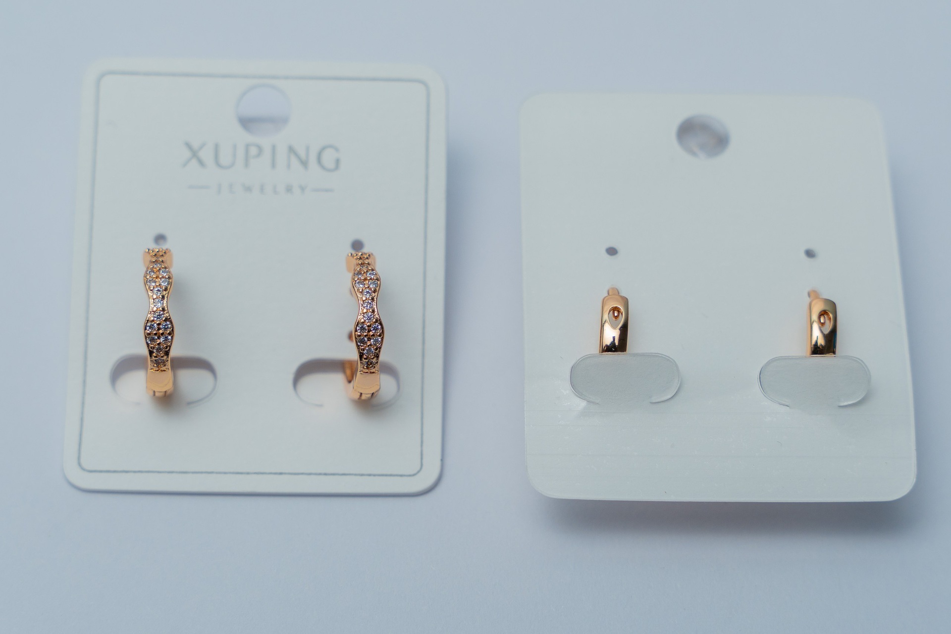 Gold-Tone Crystal Hoop Earring Set