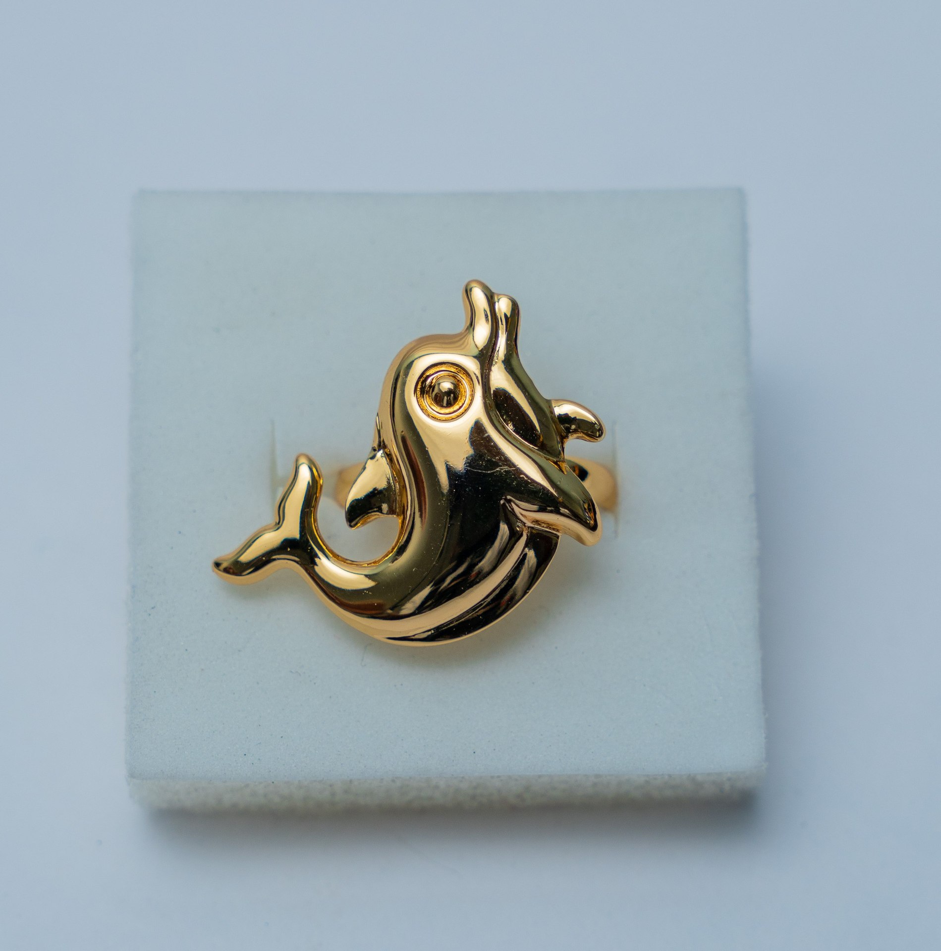 Gold-Tone Dolphin Ring