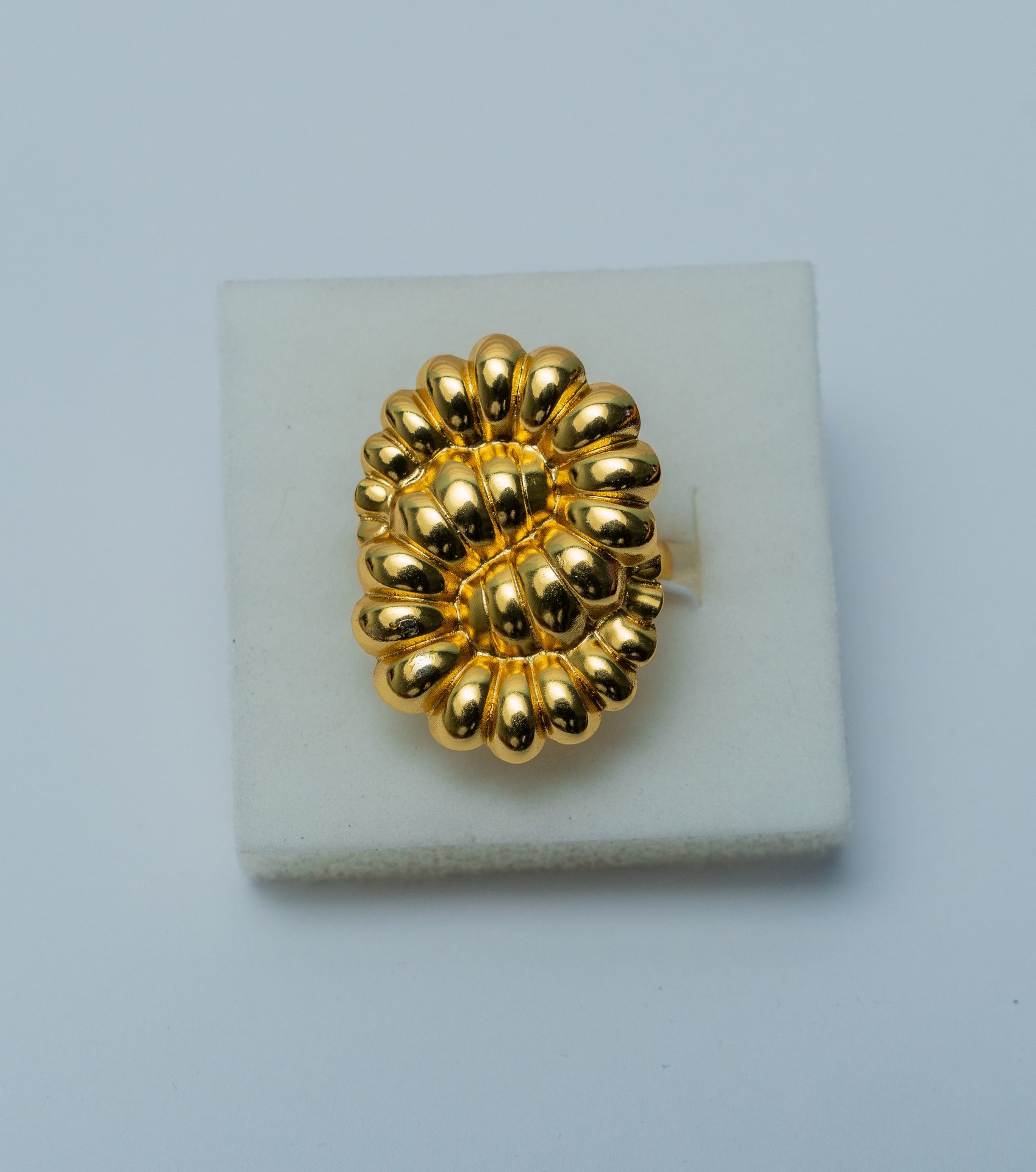 Gold-Tone Dome Cocktail Ring