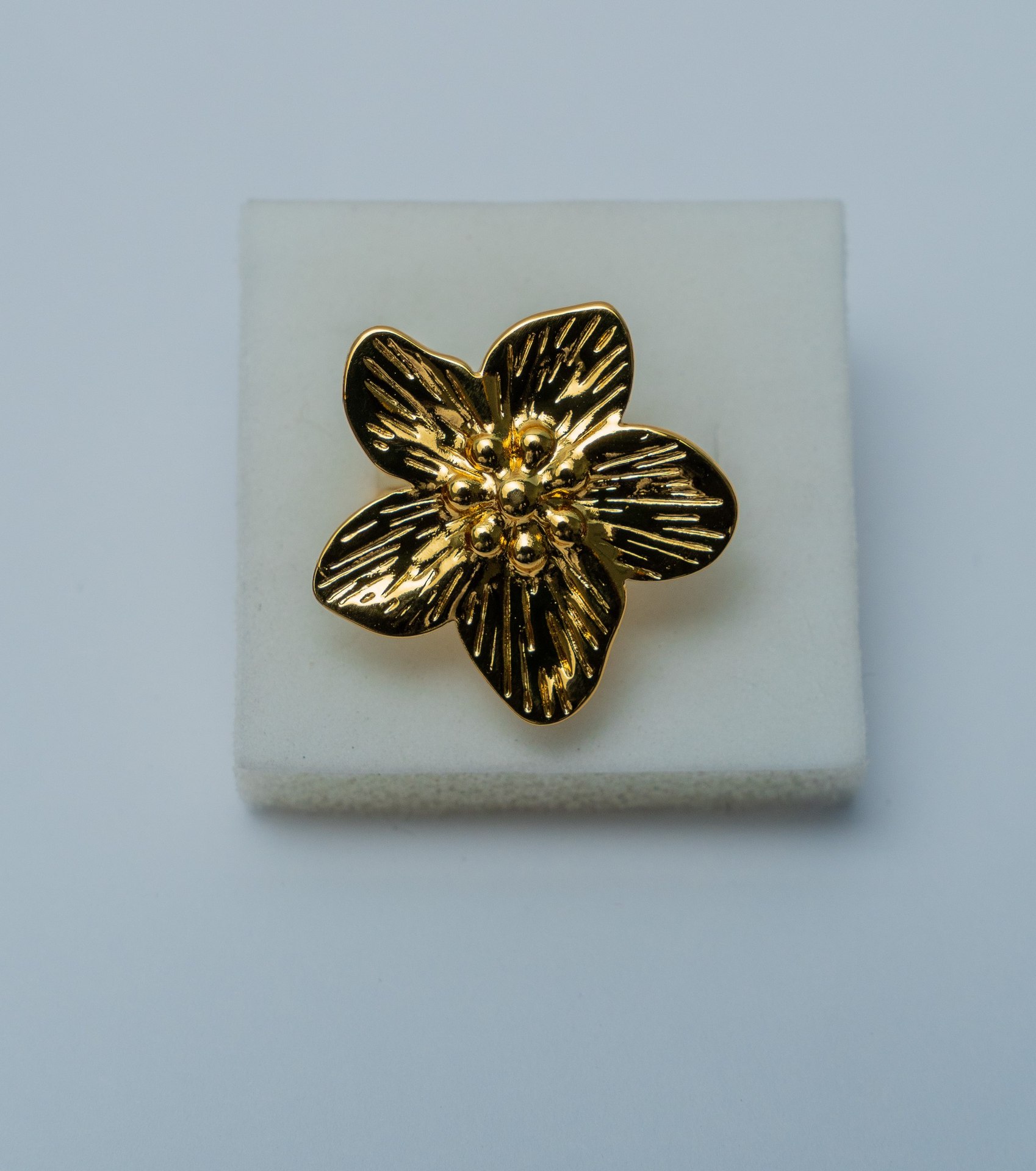 Gold-Tone Flower Brooch