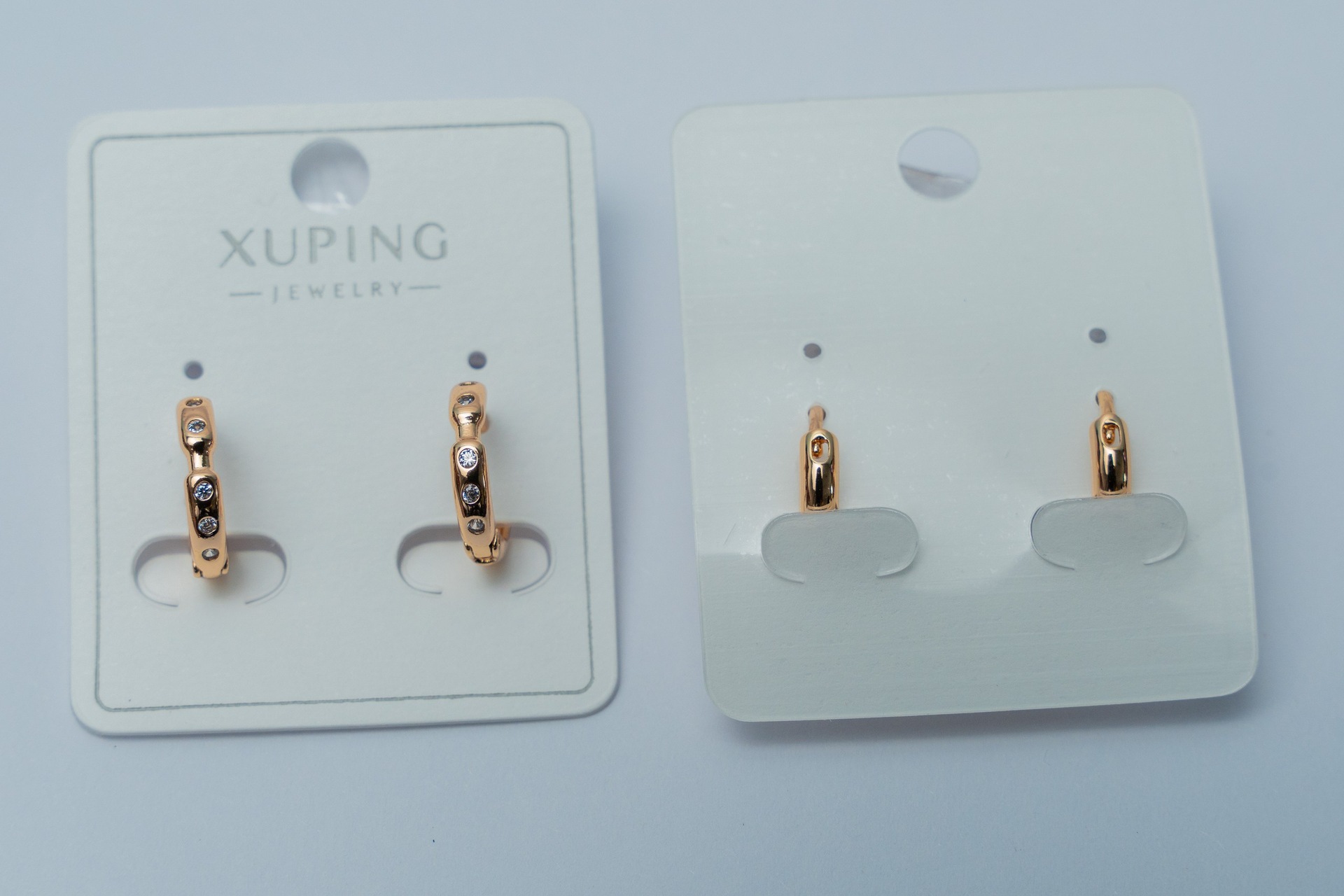 Gold-Tone Hoop and Stone Earring Bundle