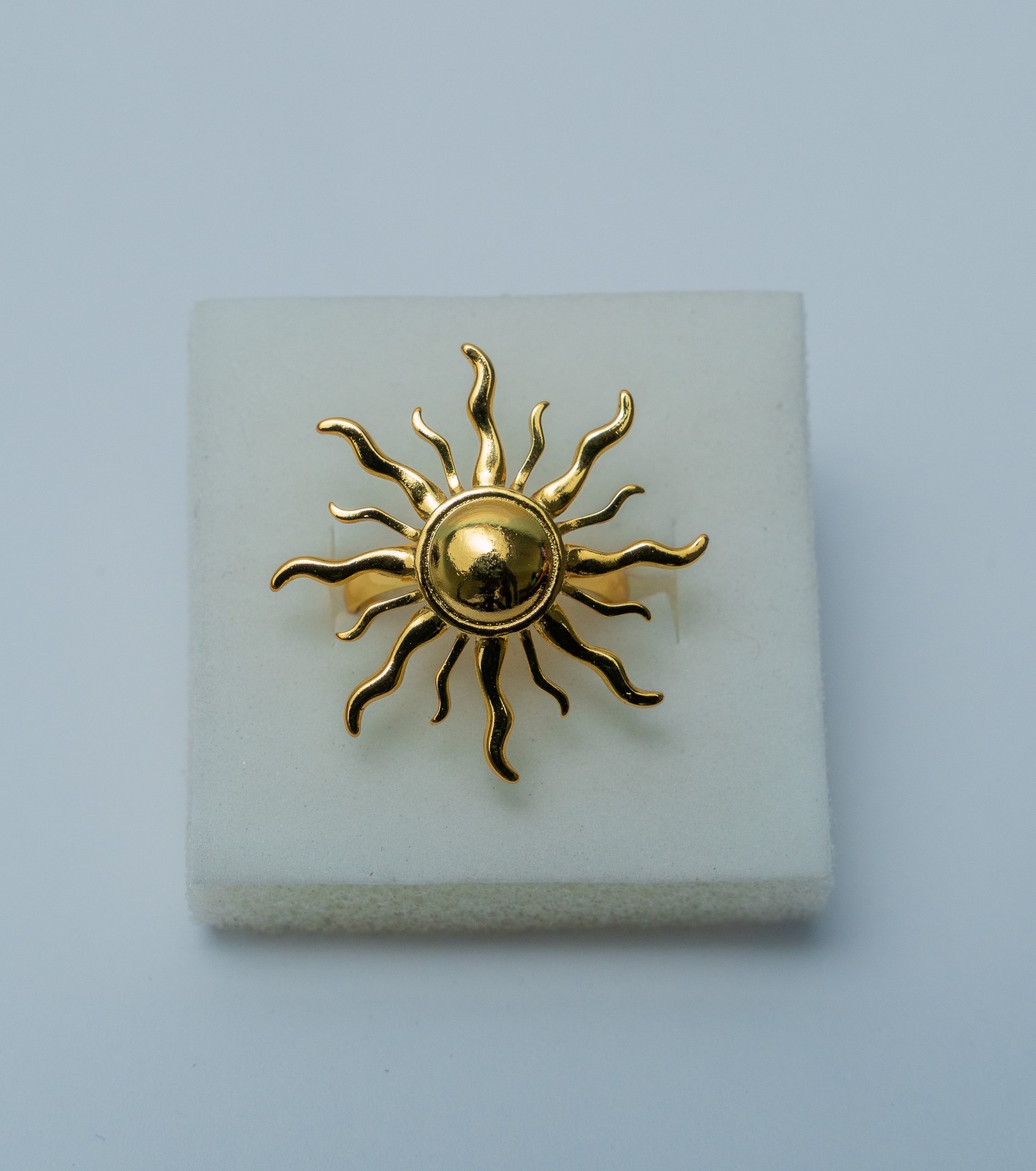 Gold-Tone Sun Brooch