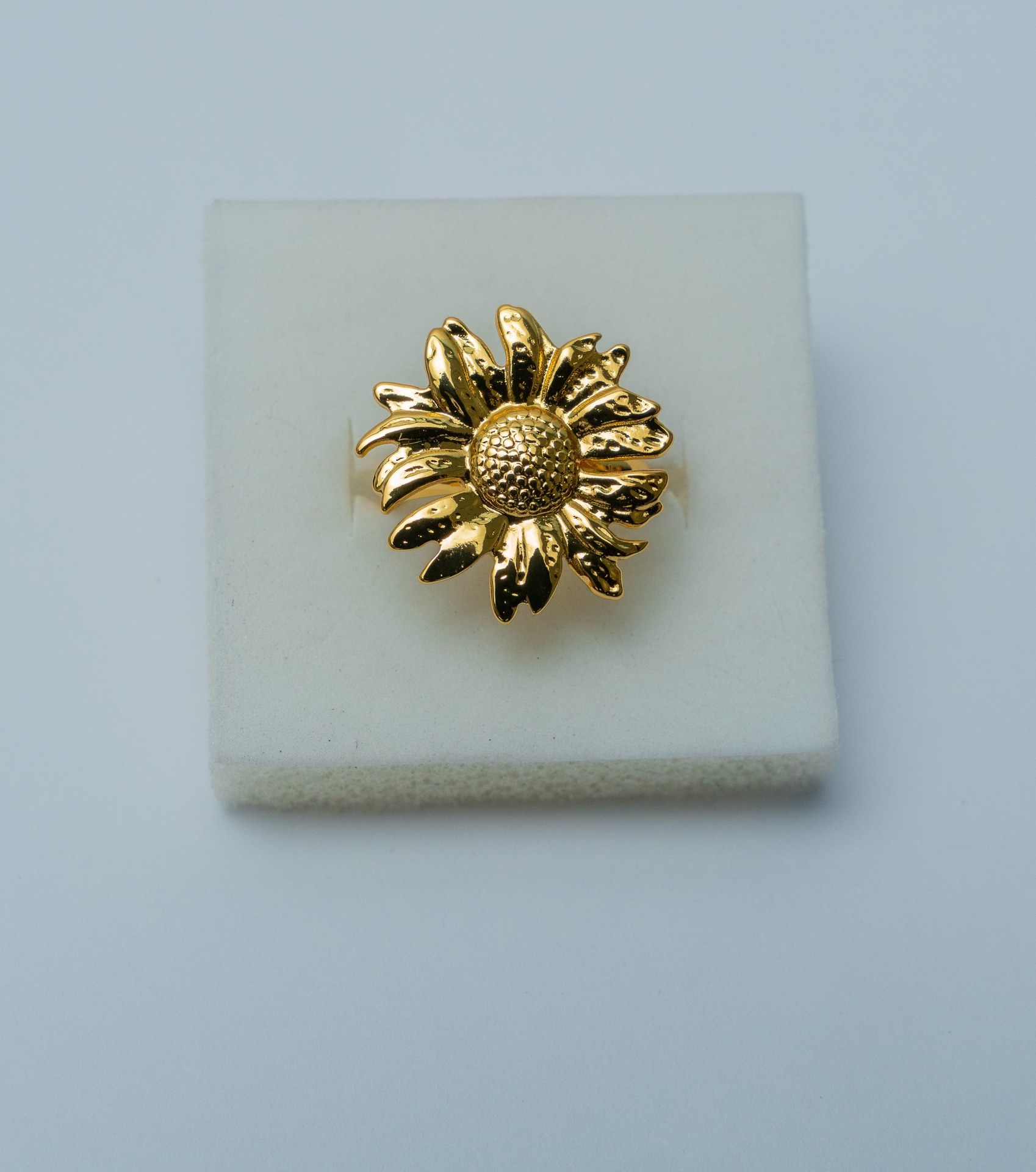 Gold-Tone Sunflower Ring