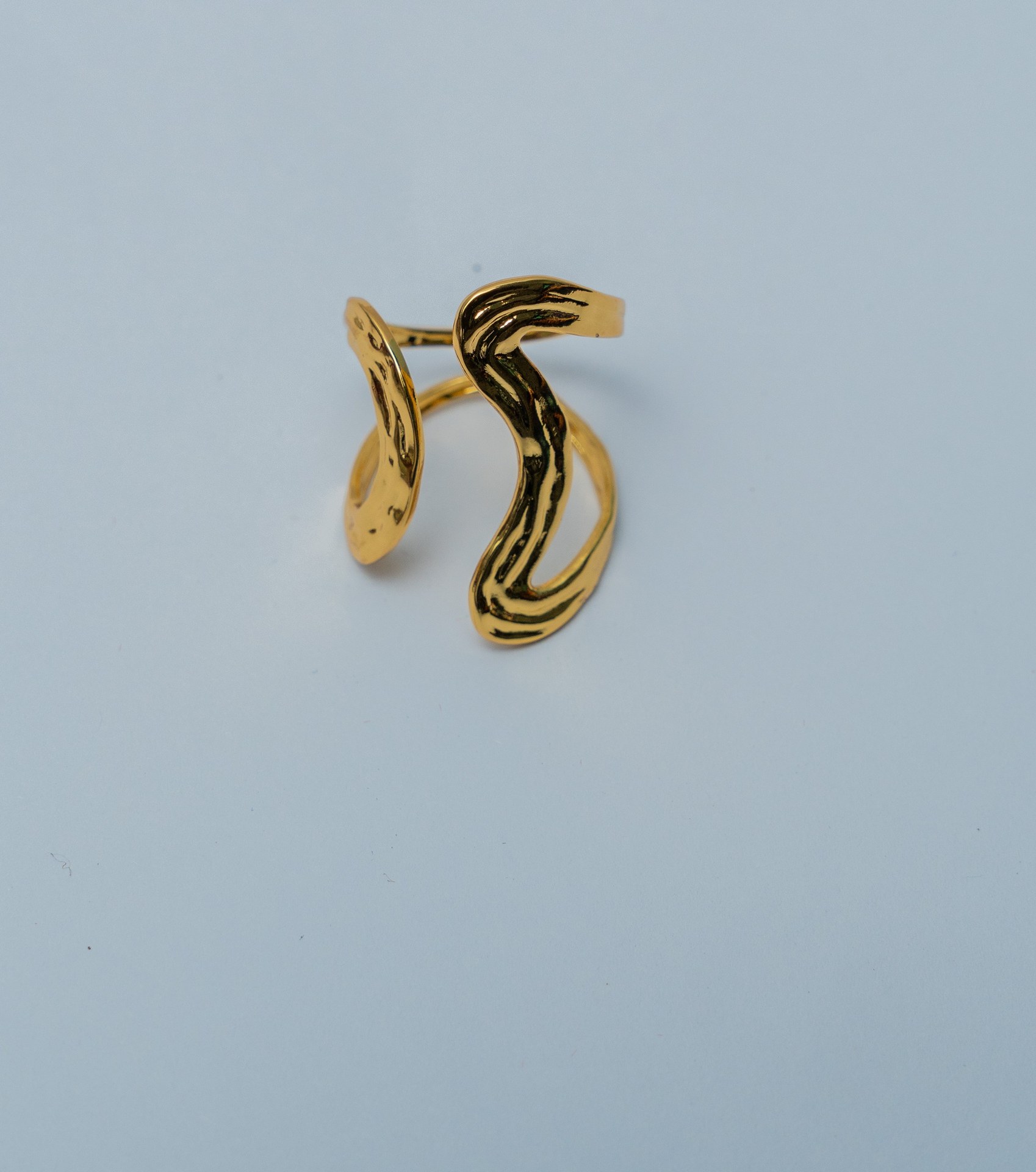 Gold-Tone Textured Chunky Hoop Earrings