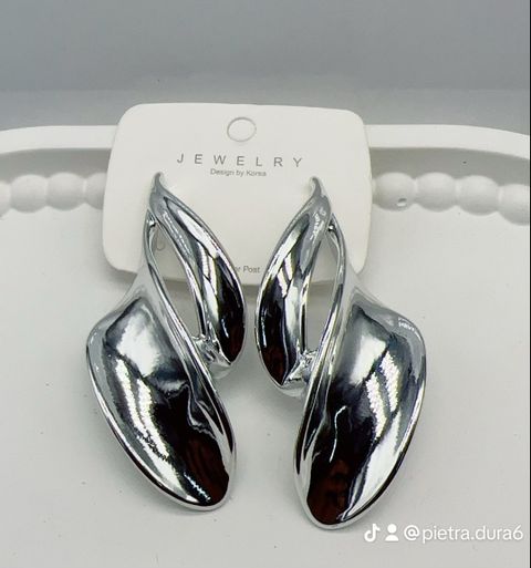 Large Silver Leaf Drop Earrings