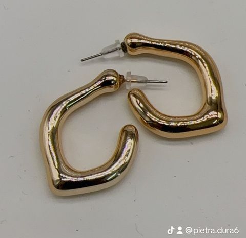 Gold Open Hoop Earrings