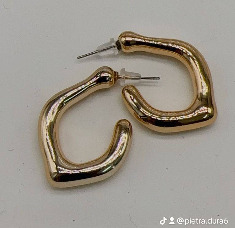 Gold Open Hoop Earrings