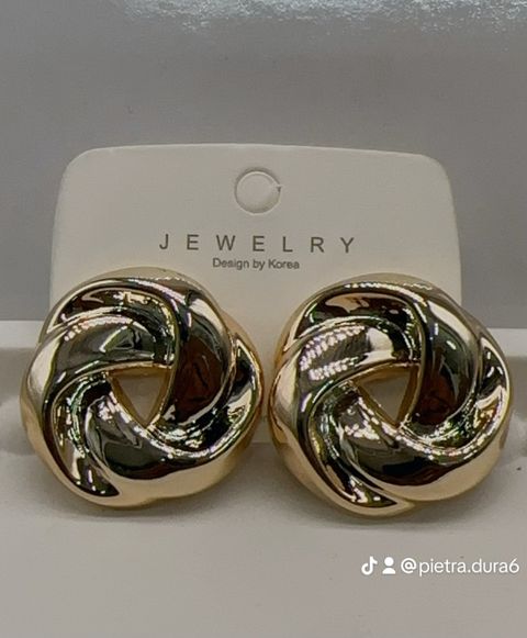 Gold Knot Stud Earrings
