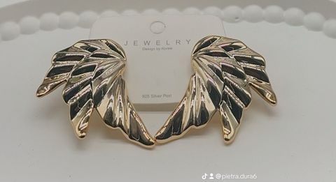 Gold Wing Arch Earrings