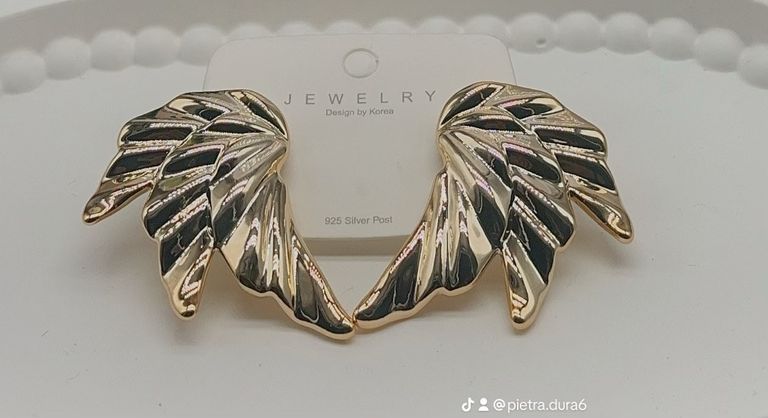 Gold Wing Arch Earrings