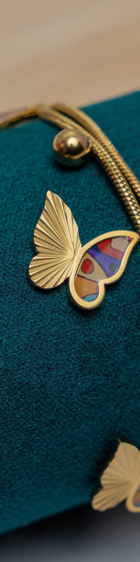 Butterfly Gold Snake Chain Bracelet