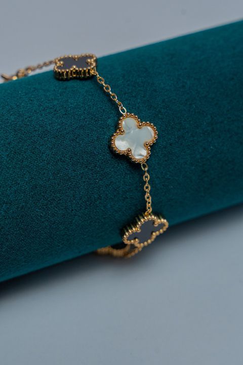 Gold-Tone Van Cleef Beaded Bracelet