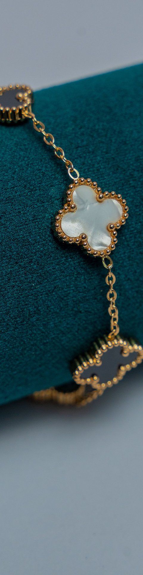 Gold-Tone Van Cleef Beaded Bracelet