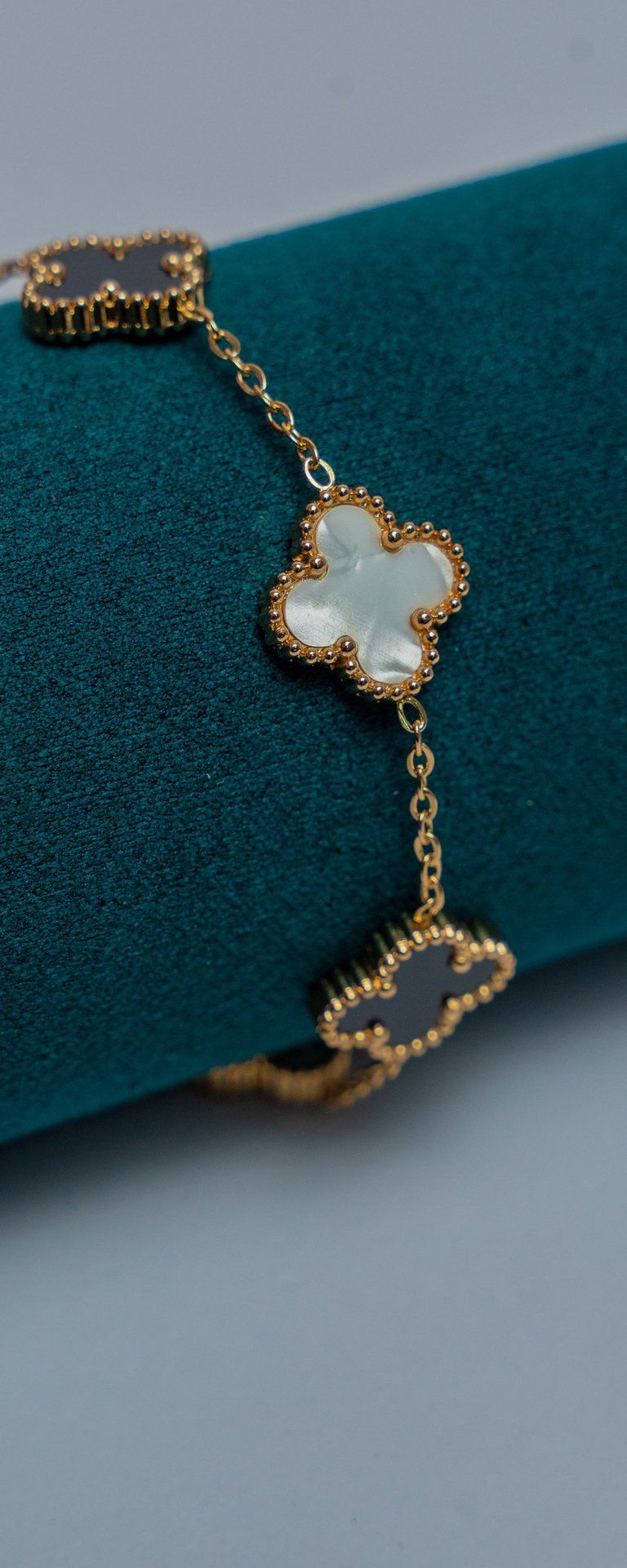 Gold-Tone Van Cleef Beaded Bracelet