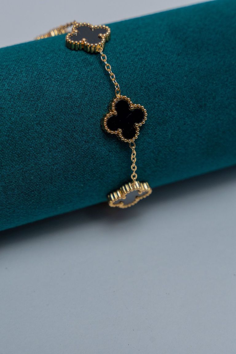Gold-Tone Van Cleef Chain Bracelet