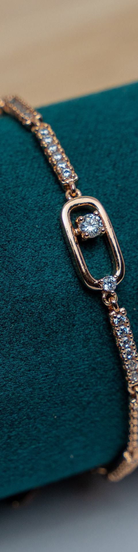 Gold-Tone Crystal Link Bracelet